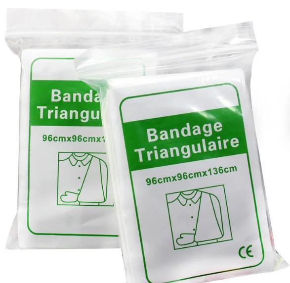 Mdr CE FDA Approved Triangular Bandage Ifak Accessories with Safey Pins First Aid Wound Dressing Fracture Fixation Emergency Triangular Bandage