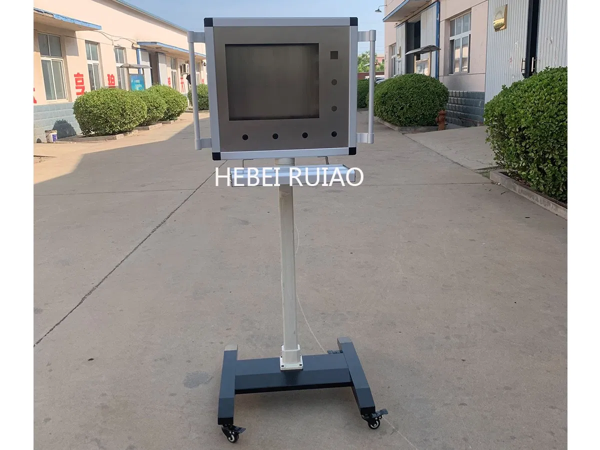 CNC Machine Tool Support - Silver Gray Cantilever Control Box Solution