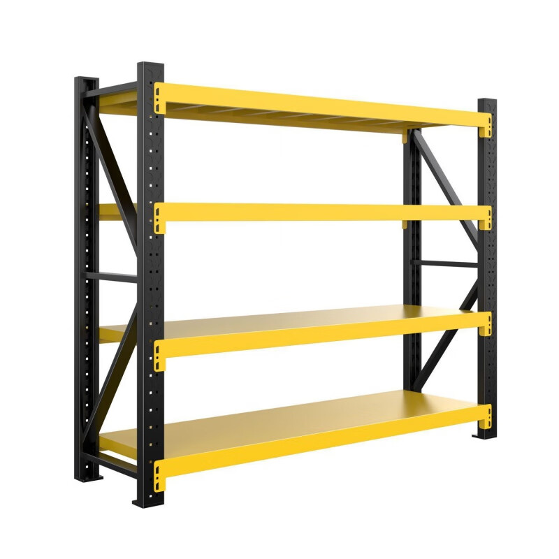 Factory Manufacture Selective Warehouse Pallet Rack 4-Layer Industrial Garage Stacking Shelf 200KG Steel Metal Storage Racks