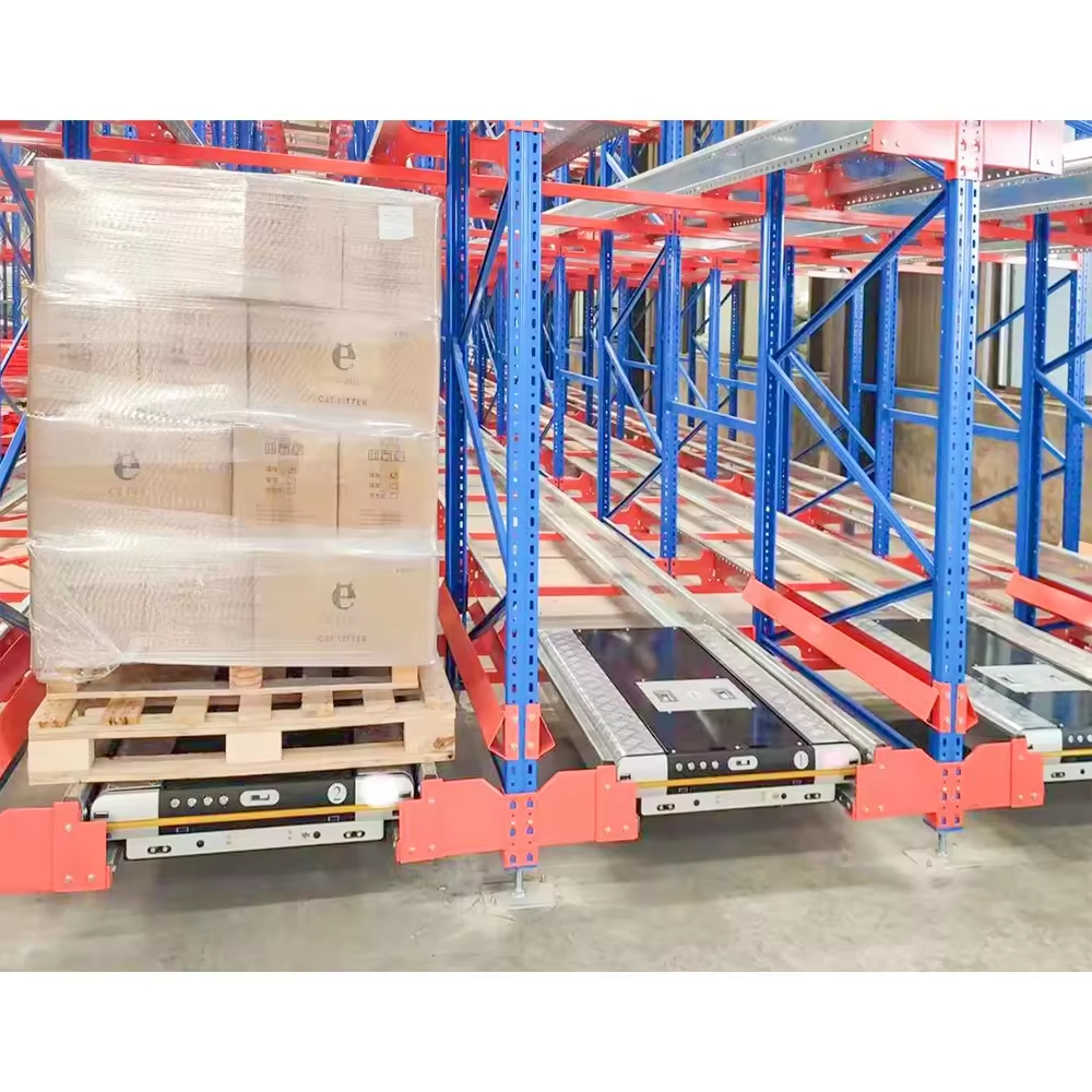 Factory Manufacturer Automated Warehouse Storage System 5 Steel Shuttle Racking Heavy Duty Corrosion Protection Pallet Shuttle