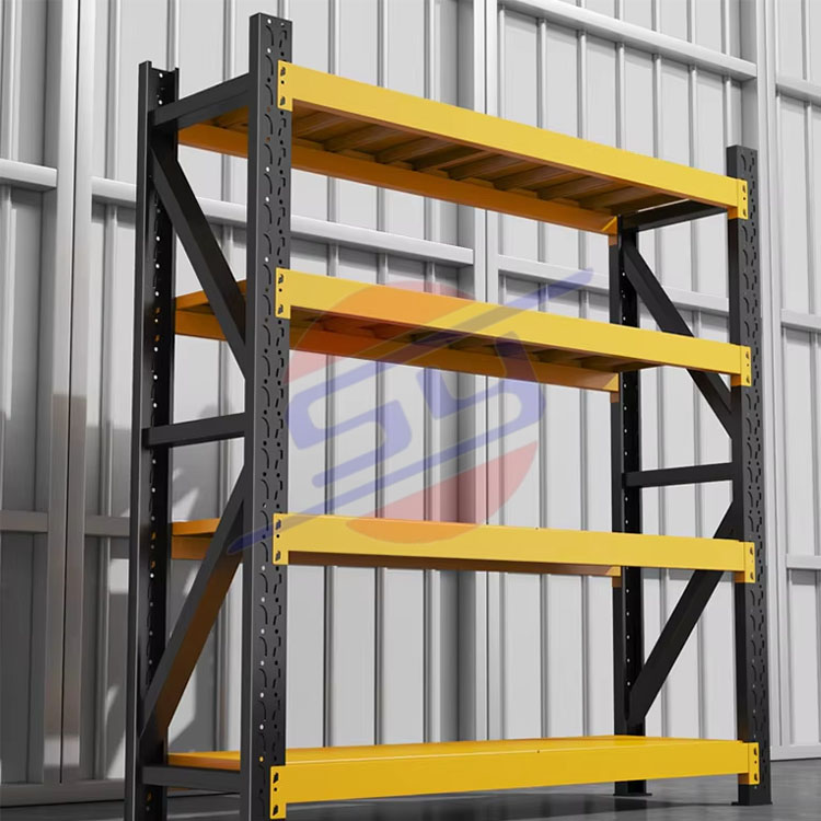 Medium Stacking Shelving Free Customization Available Thick Metal Steel Frames Boltless Quick Install Shelving Racks