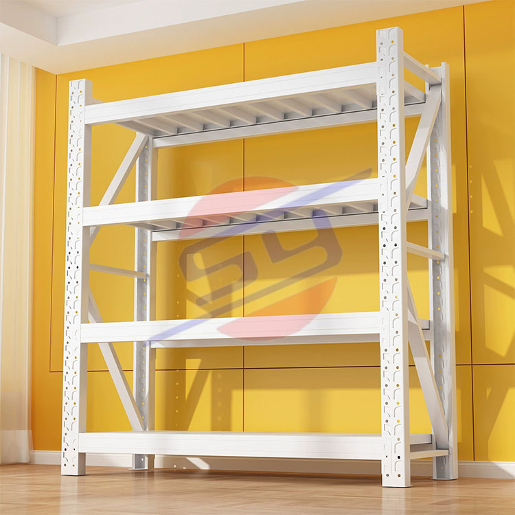 4 Layer Customized Assemble Metal Light Duty Shelves High Quality Industrial Storage Racks Shelving Units for Warehouse Use