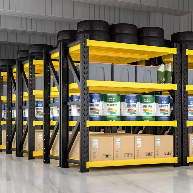 Warehouse Racking 2000*500*2000mm Metal Steel 4-Layer Adjustable Storage Racking