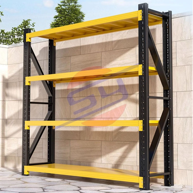 Adjustable Heavy Duty 4 Tier Steel Boltless Quick Mounting Corrosion Protection Storage Shelves for Warehouses