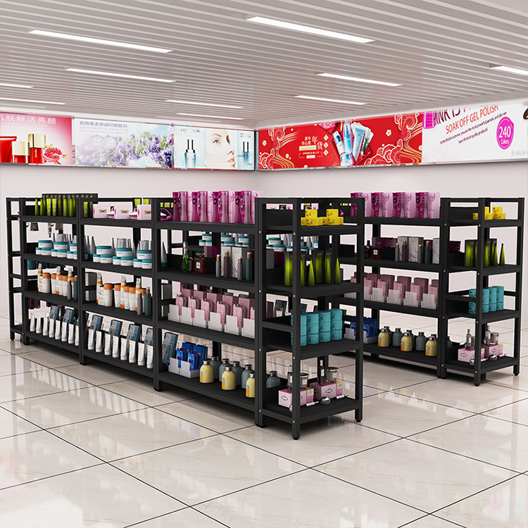 Customized Light Duty Metallic Gondola Shelving for Grocery Store Display Racks Supermarket General Store Shelf