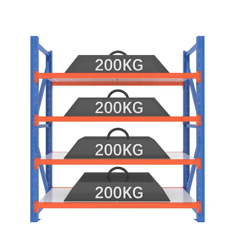 Factory Manufacture Selective Warehouse Pallet Rack 4-Layer Industrial Garage Stacking Shelf 200KG Steel Metal Storage Racks