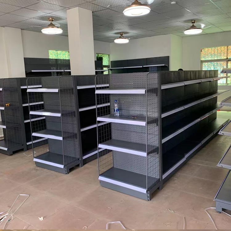 High Quality Metal Racks From China Factory for Retail Display Equipment Wood Steel Supermarket Grain Oil Shelves Store Usage