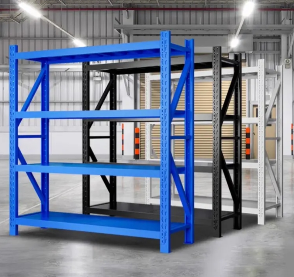 Wholesale 4 Tier Light Duty Shelving Warehouse Storage System Metal Steel Adjustable Shelves