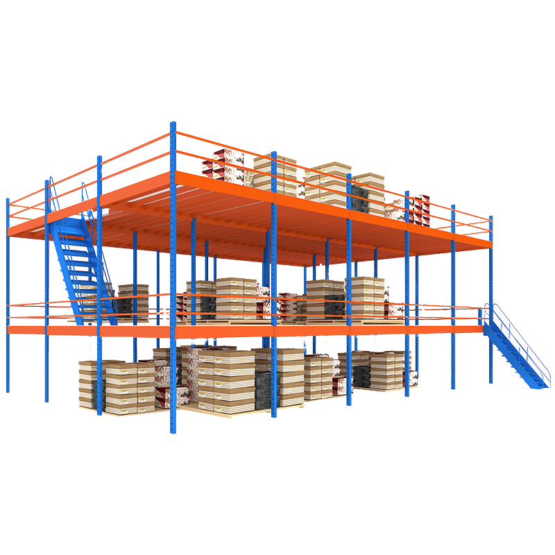 Multi Tier Steel Grating Floor Industrial Mezzanine Platform H Steel Mezzanine Rack System Warehouse Mezzanine Floor System