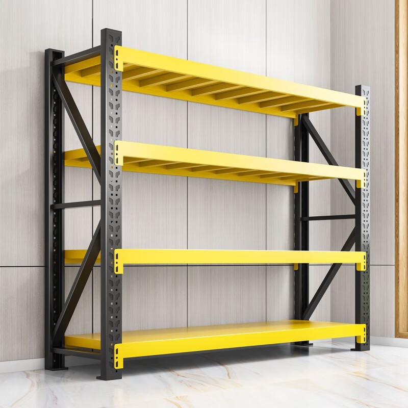 Factory Manufacture Selective Warehouse Pallet Rack 4-Layer Industrial Garage Stacking Shelf 200KG Steel Metal Storage Racks