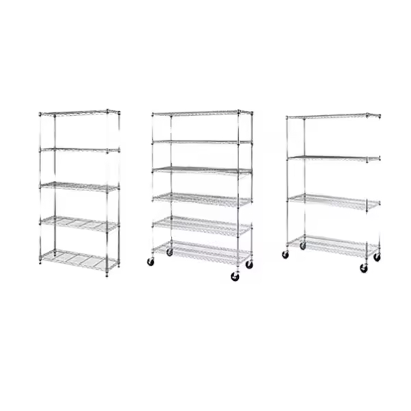 Metal Storage Rack with Multi-layer Mesh and Adjustable Shelves Customizable Use in Supermarkets and Retail Stores