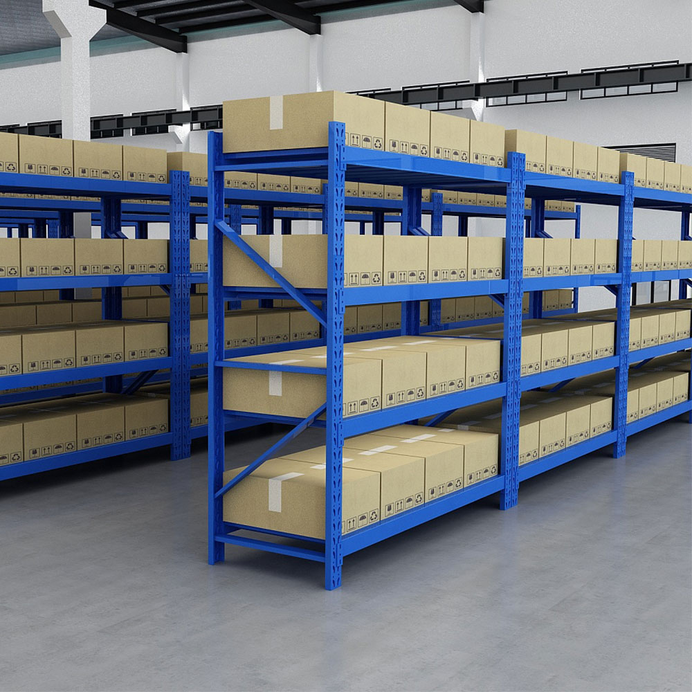 Medium Universal Wheel Anti-Corrosion Steel Metal Display Rack for Supermarket Shelves Bolt Structure for Warehouse Storage