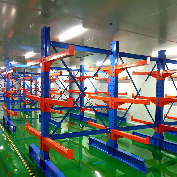 Adjustable Corrosion Protection Steel Pipe Storage Shelf Custom Warehouse Cantilever Rack System