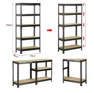 Adjustable Multi-Tier Garage Storage Rack Metal Storage Rack Storage Cabinet Storage Unit