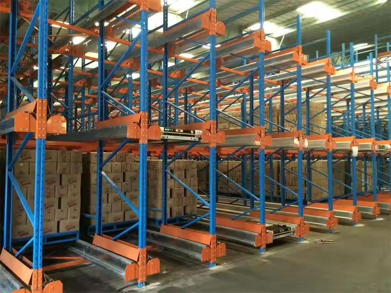 First-In-First-Out Automated Warehouse Pallet Racking System Storage Racking Stacking Racks Cold Storage Radio Shuttle Rack