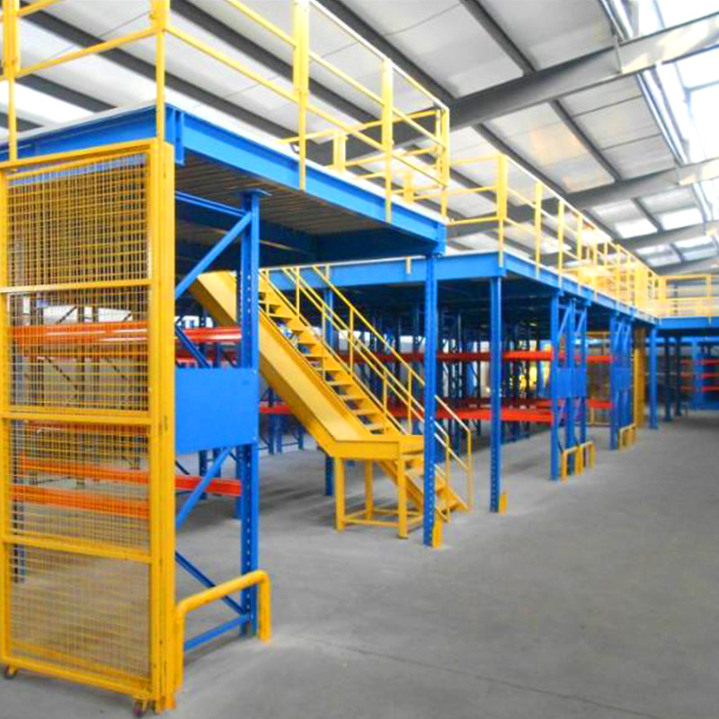 Warehouse Heavy Duty Steel Loft Platform Shelf Storage Attic Rack Supported Mezzanine Floor Racks