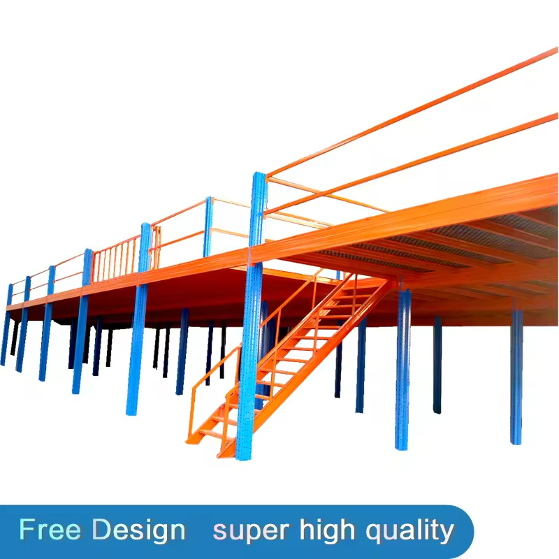 Metal Mezzanine Platform Heavy Duty Steel Mezzanine Floor System High Density Industrial Manufacturers Warehouse Storage Rack