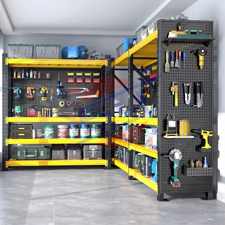 Adjustable 4-Tier Industrial Metal Steel Storage Rack Corrosion Protection for Warehouse Logistics Storage