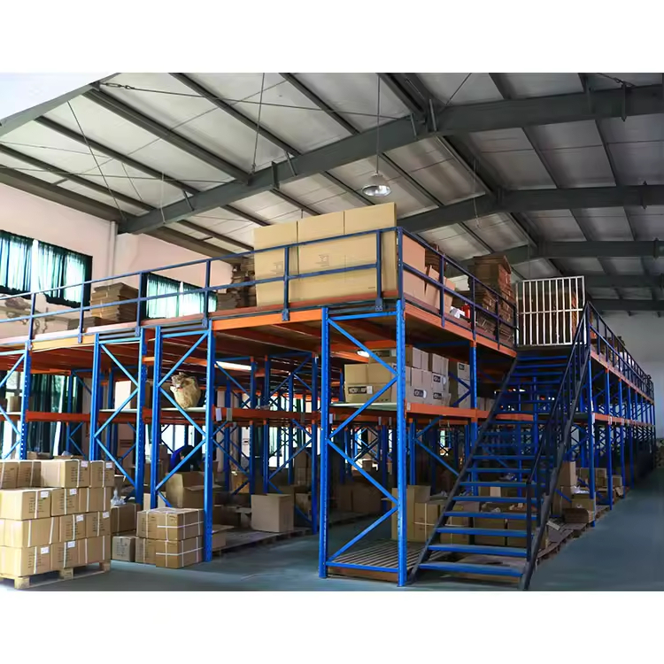 CE Certified Mezzanine Floor Heavy Duty Shelf System Metal Mezzanine Shelving High Density Racking System