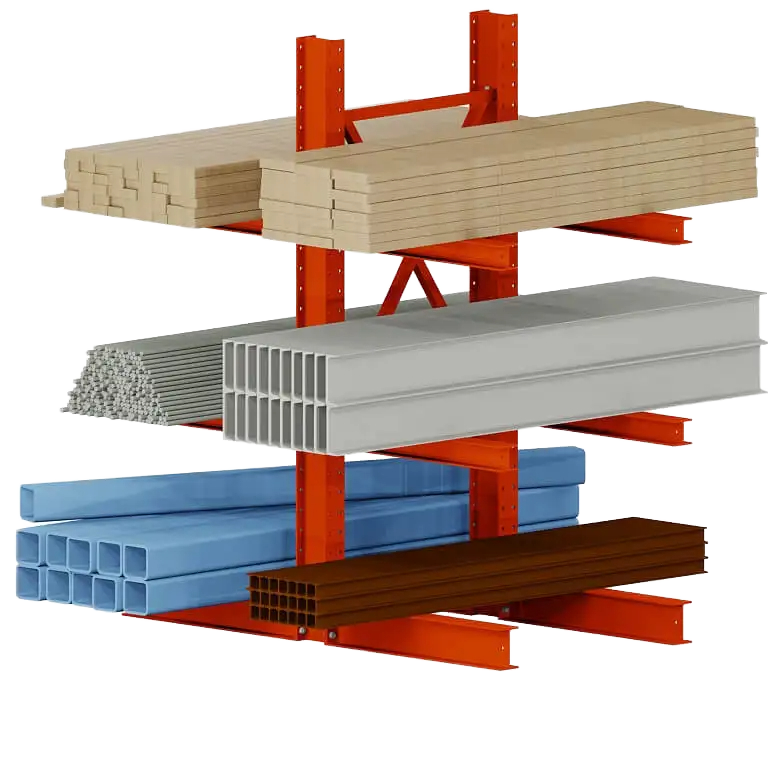 Factory Price Cantilever Material Rack Heavy Duty Cantilever Racks Warehouse Cantilever Racking for Rebar Storage
