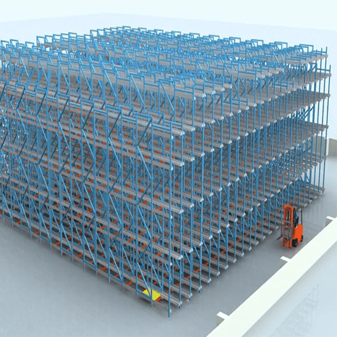 Warehouse Automatic Racking Radio Car Pallet Shuttle Systems Full Pallet Racking Drive  Pallet Racking OEM Slide Shelf System