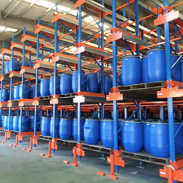 Customized Drive-In Pallet Rack Warehouse Storage Shelves Units Powder Coating Heavy Duty Drive in Racking Shuttle Rack