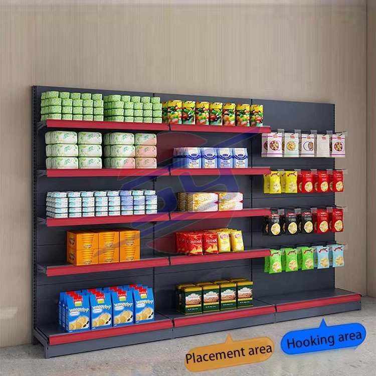 Adjustable Disassembled Multi-Functional Supermarket Gondola Shelving Retail Display Rack for Sale With Free 3D Design