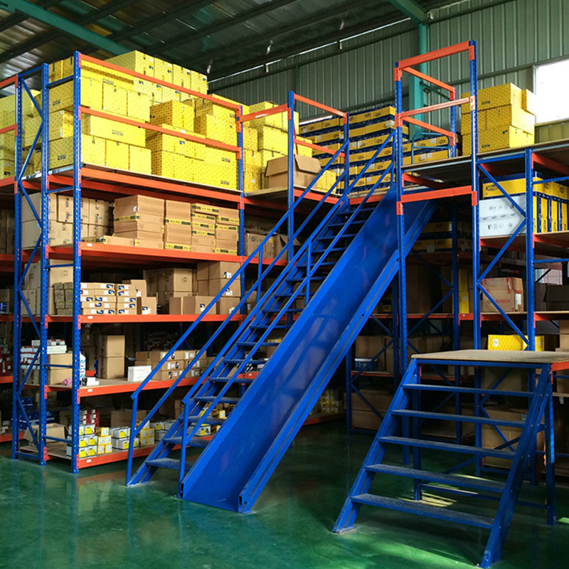 Heavy Duty Steel Mezzanine Floor System Custom High Density Industrial Manufacturers Warehouse Storage Platform