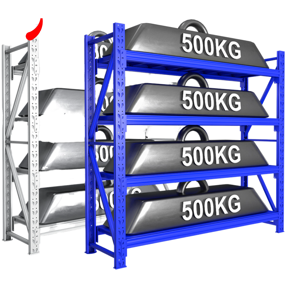 Lightweight 5-Layer Warehouse Pallet Racking System Boltless Thickened Steel Shelving Racks
