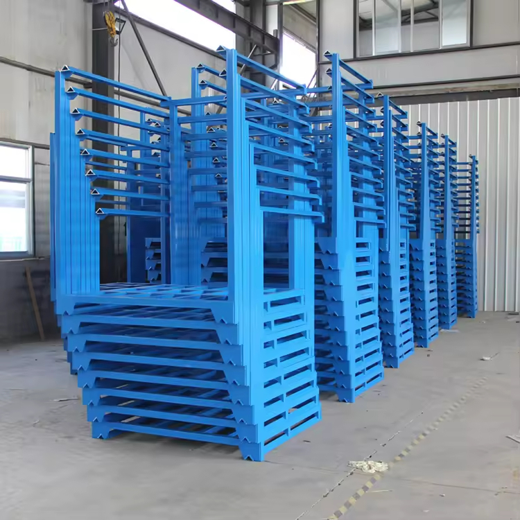 Best-Selling Commercial Warehouse Stackable Portable Demountable Powder Coating Steel Pipe Nestainer Rack