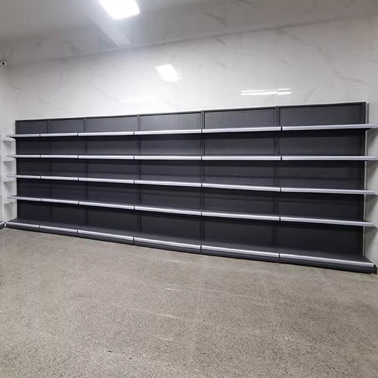Supermarket Double-Sided Adjustable Gondola Shelf Light Duty Boutique Store Rack Display Cold Rolled Steel Easy Installation