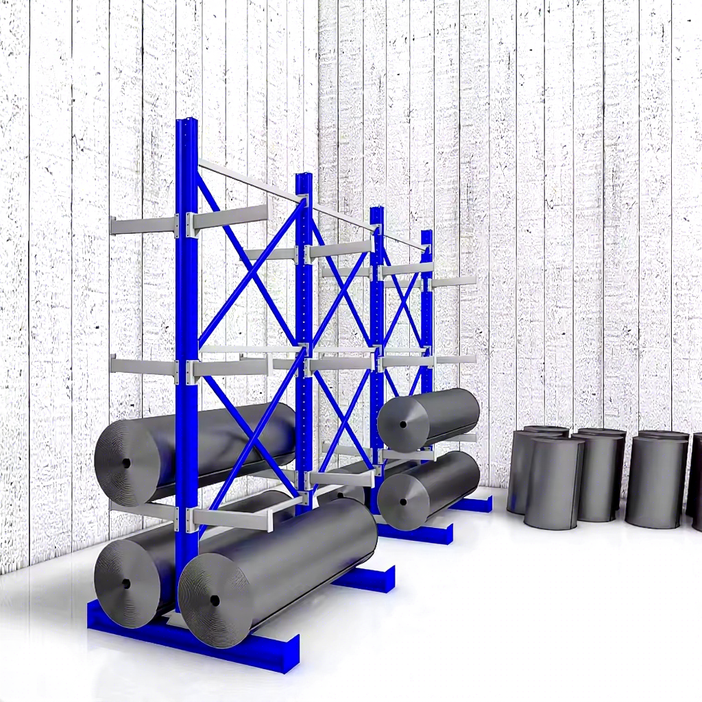 Warehouse Cantilever Storage Rack Heavy Bearing Adjustable Arm Metal Shelving for Factory Pipe Tube Long Product Organizing