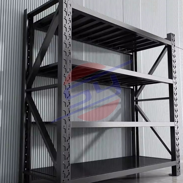 Hot-Selling 4 Adjustable Metal Steel Stacking Shelves Racking Units Medium-Duty 5 Layer Rack for Warehouses