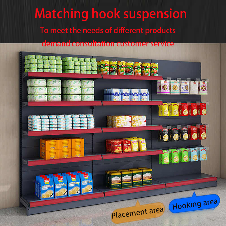 Double sided shelving structure