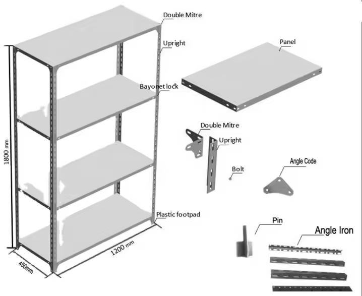 Wholesale Warehouse Racking Customisable Metal Steel Lightweight Iron Shelves Powder Coated Anti-corrosion Stacking Racks