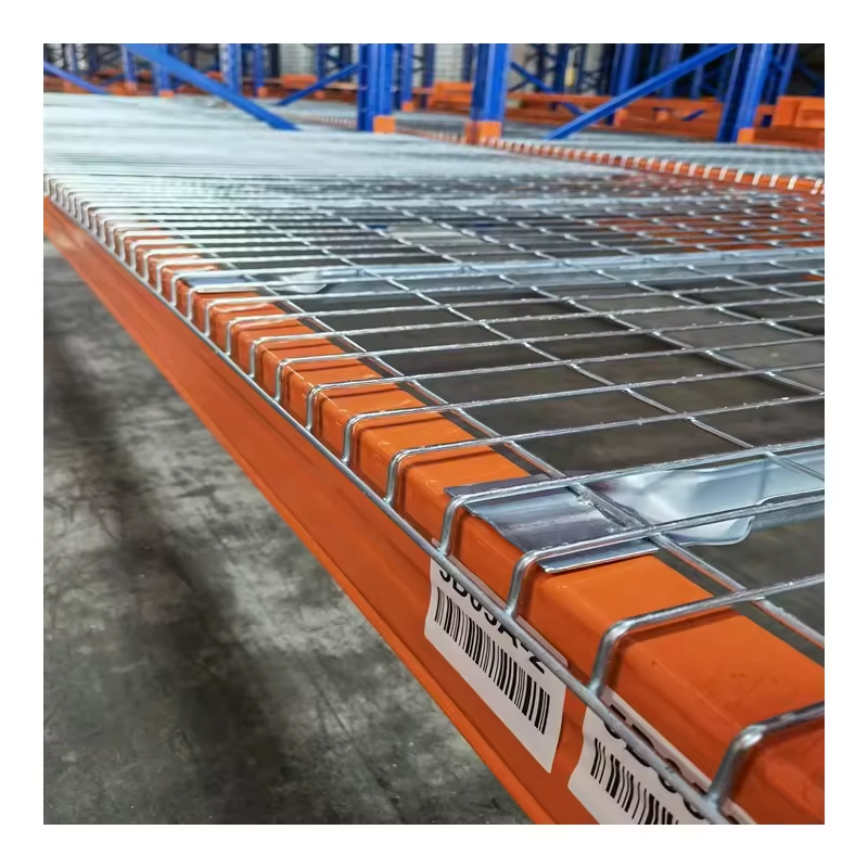 Warehouse Storage Galvanized Durable Steel Waterfall Flared Channel Wire Mesh Deck Railing for Box Beam Warehouse Storage