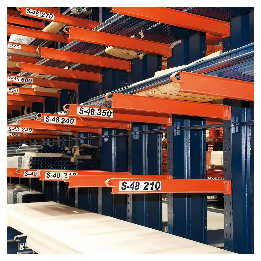 Customized Industrial Cantilever Racking Warehouse Storage Rack Upright Frames Heavy Duty Cantilever Racks Steel Storage Shelf