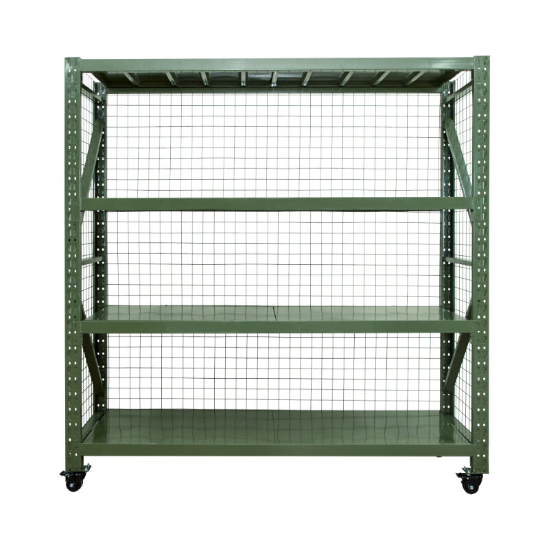 4-Tier Black Angle Iron Steel Metal Light Shelf Multi-Level Bolt Warehouse Storage Stands and Racks Shelving Units