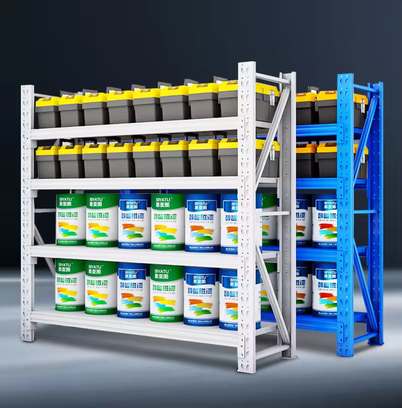 Best Selling Factory Racking 4 Tiers Adjustable High Quality Metal 200kg Capacity Powder Coated Storage Racks