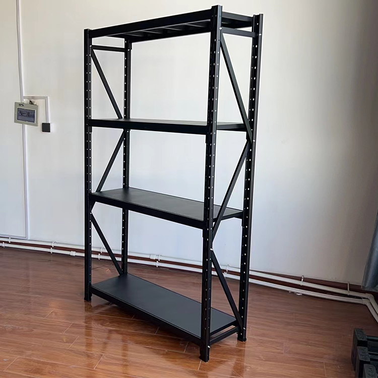 Light Shelf 4 Layer Metal Storage Rack Commercial Warehouse Storage Rack Adjustable Double-sided Metal Shelves
