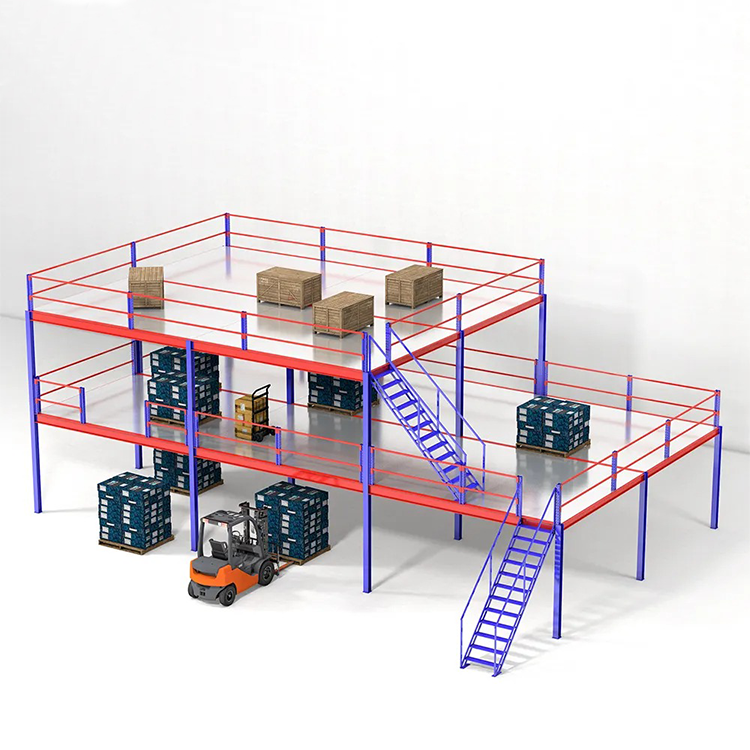 Multi-Level Loft Mezzanine Rack Factory-Made Customizable Attic Shelves for Warehouse
