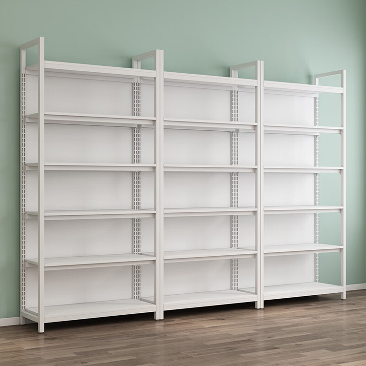 High Quality Supermarket Display Shelf Solid Retail Metal Rack for Steel Store Light Duty Wooden Shelf for Supermarkets Retail