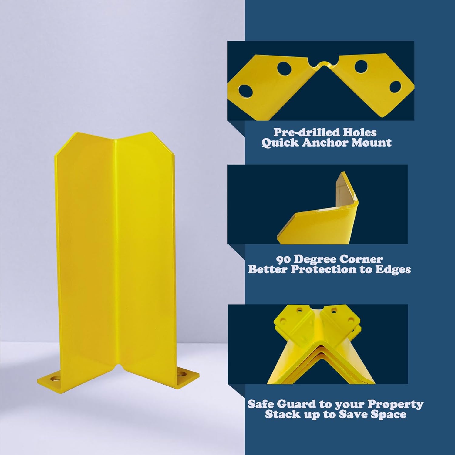 Storage Racking Upright Rack Column Guard Corner Protector Steel Pallet Rack Protectors with Corrosion Protection