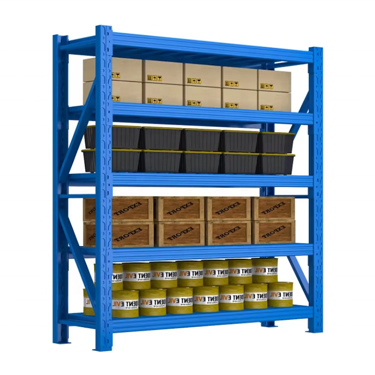 Industrial Medium Duty Storage Shelves Systems Stacking Units Metal Rack Warehouse Steel Pallet Racking Galvanized Shelving