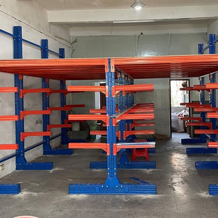 Adjustable Corrosion Protection Steel Pipe Storage Shelf Custom Warehouse Cantilever Rack System Custom Cantilever Shelf