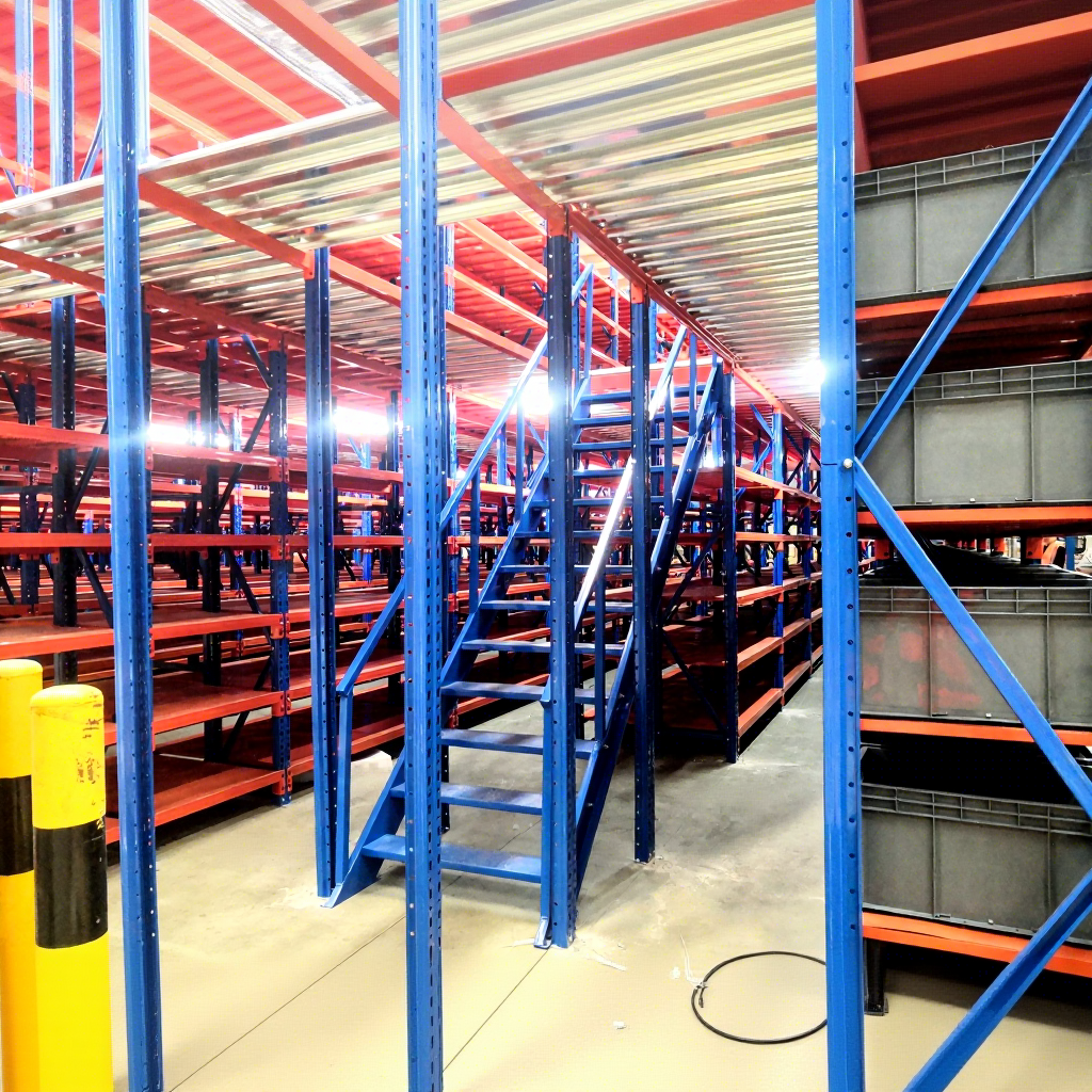 China Manufacturer Warehouse Platform Mezzanine Racking for Warehouse Storage System Adjustive Steel Metal Storage Shelf