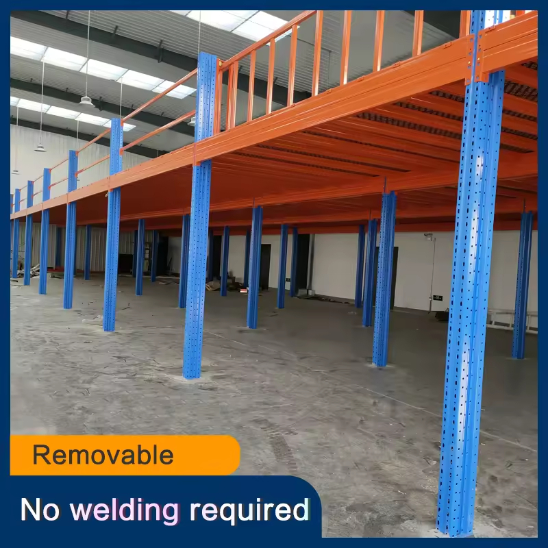 Metal Mezzanine Platform Heavy Duty Steel Mezzanine Floor System High Density Industrial Manufacturers Warehouse Storage Rack