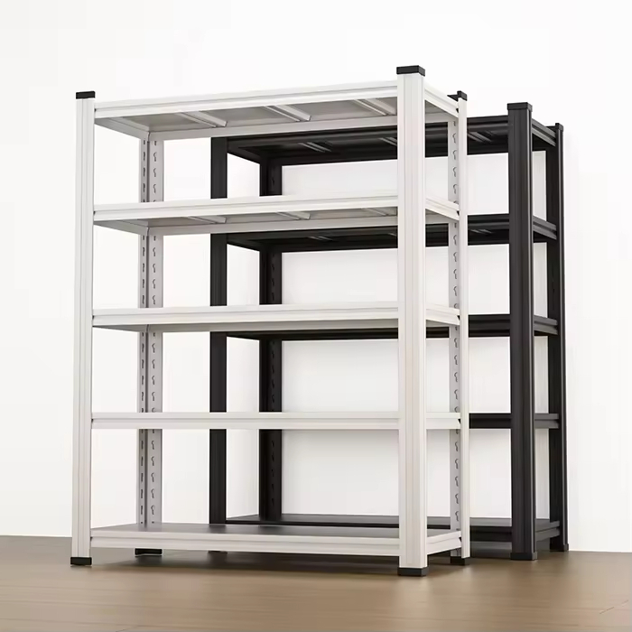 Adjustable 5-Layer Steel Garage Racking System with Powder Coated Finish Foldable Design Durable Storage Shelves Mezzanine Racks
