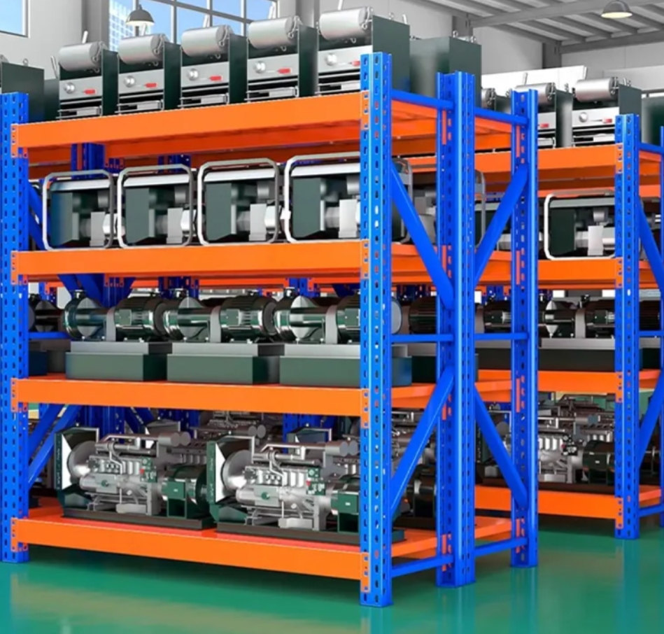Wholesale 4 Tier Light Duty Shelving Warehouse Storage System Metal Steel Adjustable Shelves