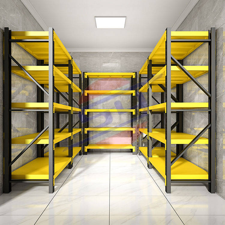 Adjustable 4-Tier Industrial Metal Steel Storage Rack Corrosion Protection for Warehouse Logistics Storage